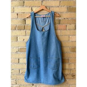 Vintage Light Denim Jumper with Peekaboo Back
